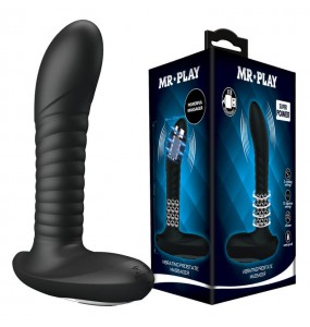 MR PLAY - Rotating Beads Vibration Prostate Massager (Chargeable - Black)